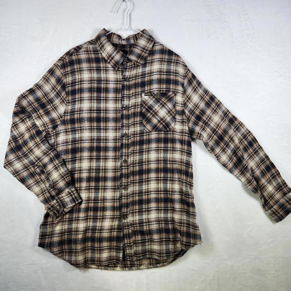 Y2K Stanley Plaid Flannel Shirt Mens Size‎ Large Vintage Rock Grunge